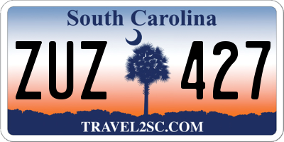 SC license plate ZUZ427