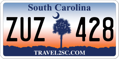 SC license plate ZUZ428