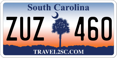 SC license plate ZUZ460
