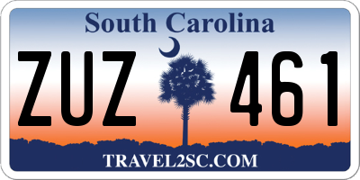 SC license plate ZUZ461