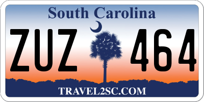 SC license plate ZUZ464