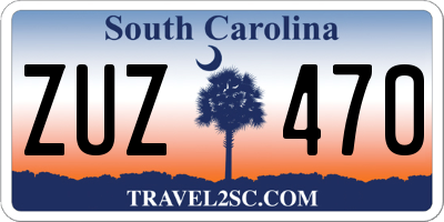 SC license plate ZUZ470