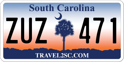 SC license plate ZUZ471