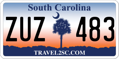 SC license plate ZUZ483