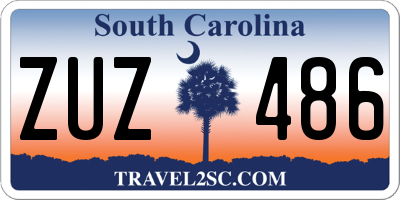 SC license plate ZUZ486