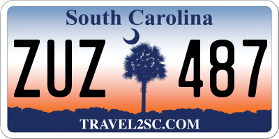 SC license plate ZUZ487