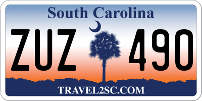 SC license plate ZUZ490