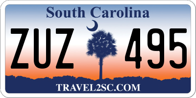 SC license plate ZUZ495