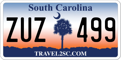 SC license plate ZUZ499