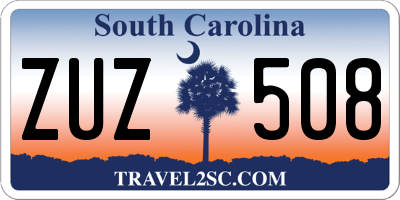 SC license plate ZUZ508