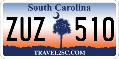 SC license plate ZUZ510