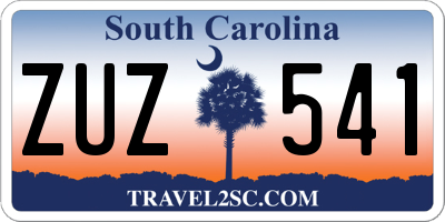 SC license plate ZUZ541