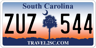 SC license plate ZUZ544