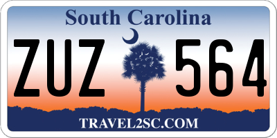 SC license plate ZUZ564