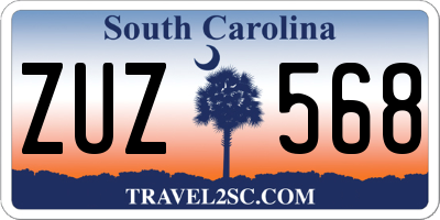 SC license plate ZUZ568