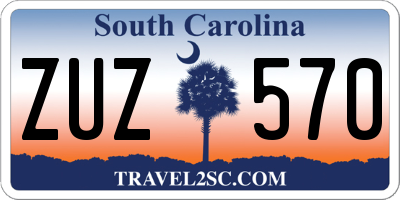 SC license plate ZUZ570