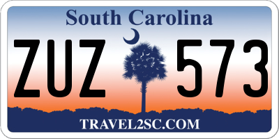 SC license plate ZUZ573