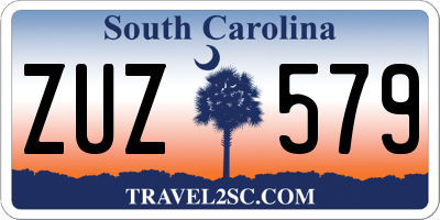SC license plate ZUZ579
