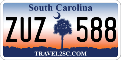 SC license plate ZUZ588