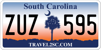 SC license plate ZUZ595