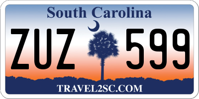 SC license plate ZUZ599