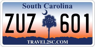 SC license plate ZUZ601