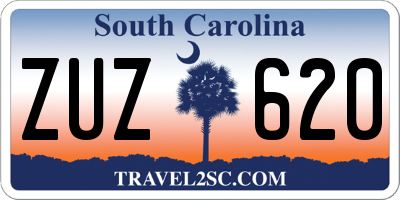 SC license plate ZUZ620