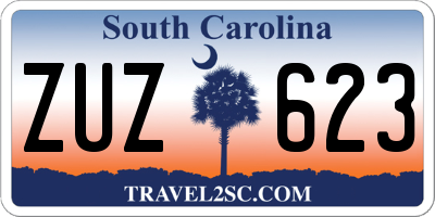 SC license plate ZUZ623