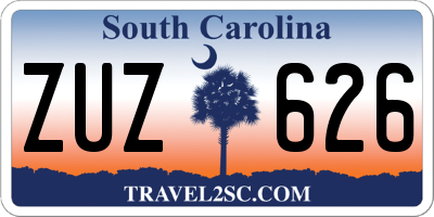 SC license plate ZUZ626