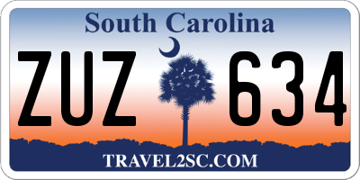 SC license plate ZUZ634
