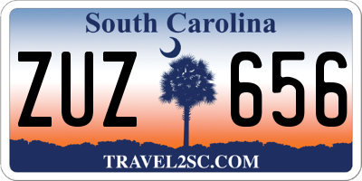 SC license plate ZUZ656
