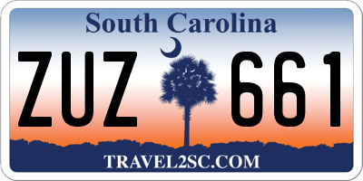 SC license plate ZUZ661