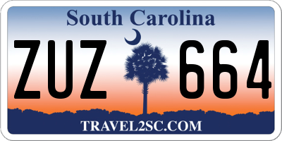 SC license plate ZUZ664
