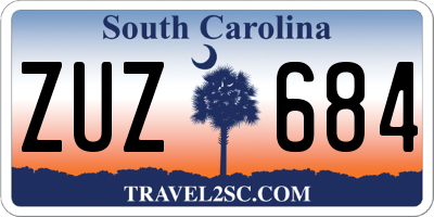 SC license plate ZUZ684