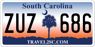 SC license plate ZUZ686