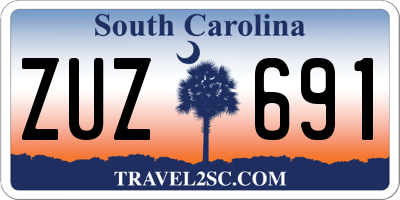 SC license plate ZUZ691