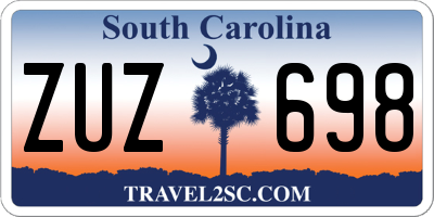 SC license plate ZUZ698