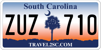 SC license plate ZUZ710