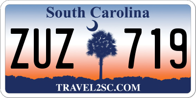 SC license plate ZUZ719