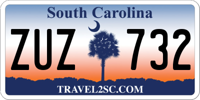 SC license plate ZUZ732
