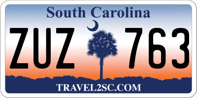 SC license plate ZUZ763