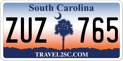 SC license plate ZUZ765
