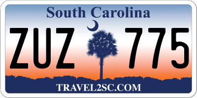 SC license plate ZUZ775