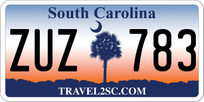 SC license plate ZUZ783