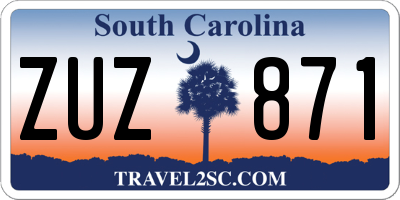 SC license plate ZUZ871