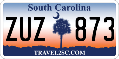 SC license plate ZUZ873