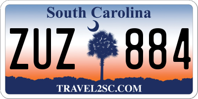 SC license plate ZUZ884