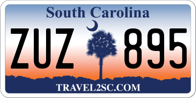 SC license plate ZUZ895