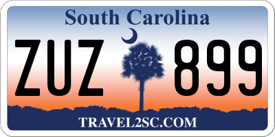 SC license plate ZUZ899