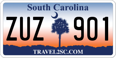 SC license plate ZUZ901